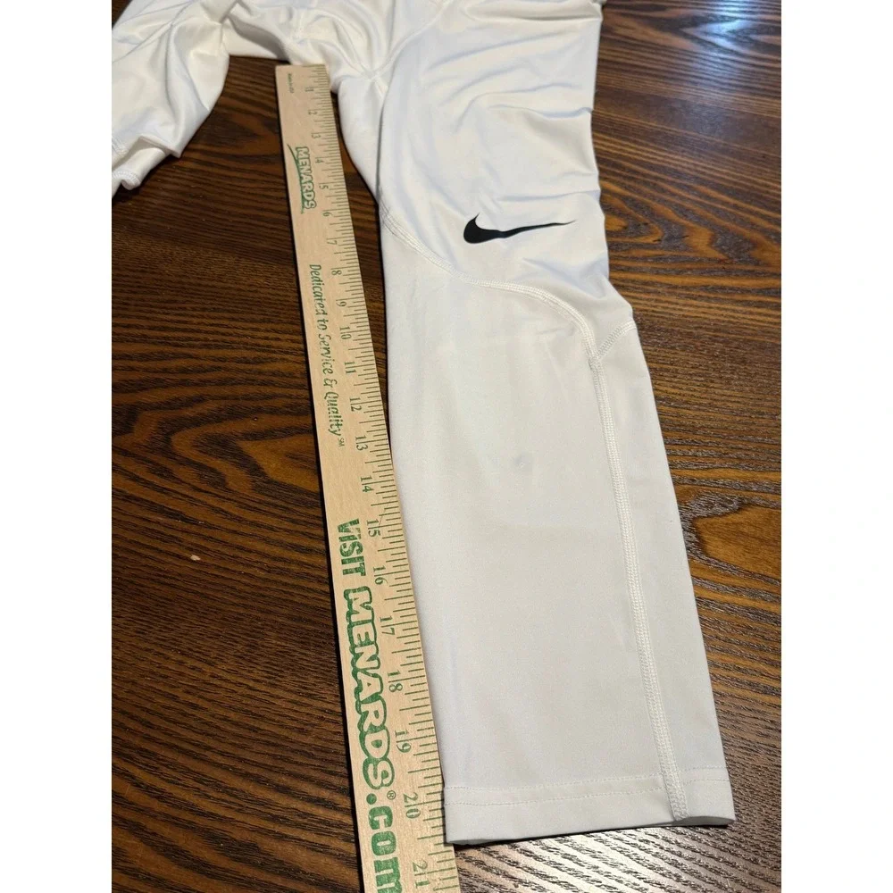 Nike Pro Dri-FIT Mens 3/4 Compression Tights White 838055-100 Size‎ M